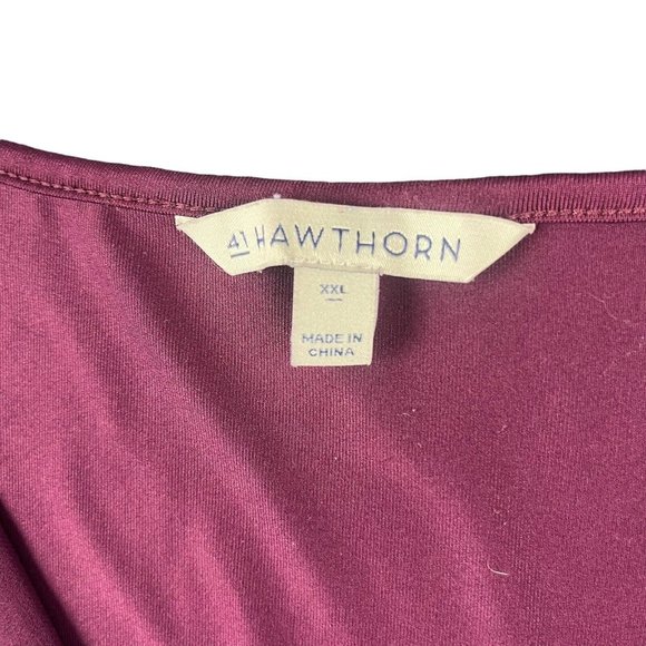 41 Hawthorn Blouse Top V-Neck 3/4 Sleeves Dark Purple Women's Size XXL 2XL - Picture 4 of 13
